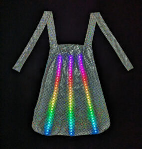 LED Capes, Children and Adult Capes, Silver, Sparkle by Day, Light Up the Night, Rainbow Pattern